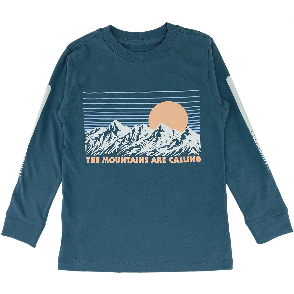 Tiny Whales - Mountains Are Calling LS Tee - Blue Lake