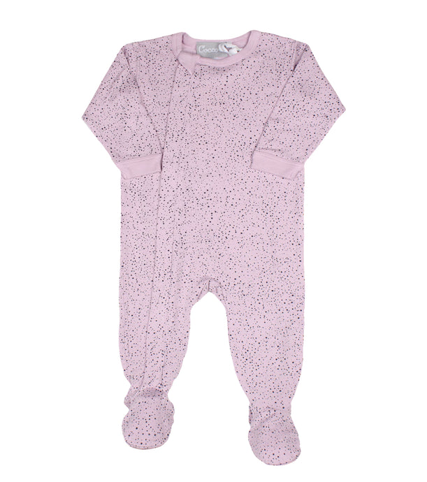 Cocolli - Zipper Modal Footie - Lavender Splatter