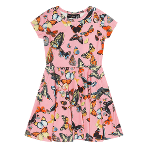 Rock Your Baby - Butterflies Waisted Dress - Multicolored