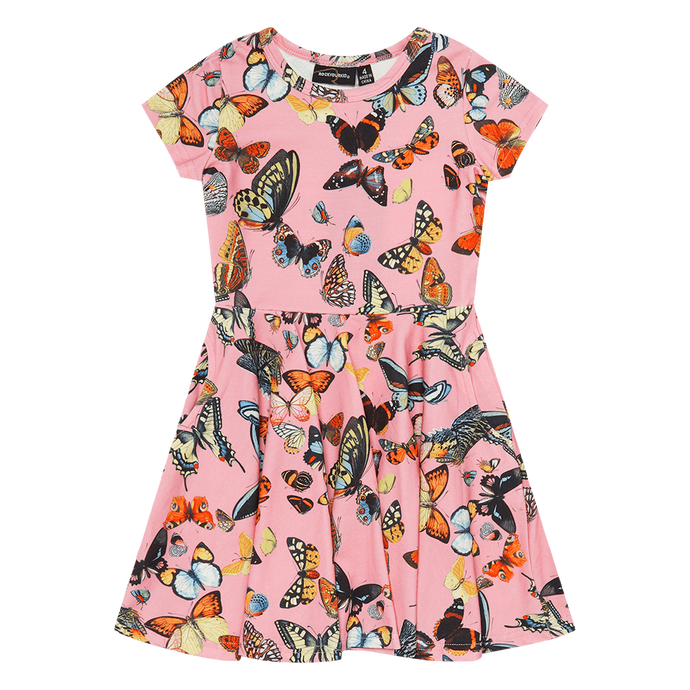 Rock Your Baby - Butterflies Waisted Dress - Multicolored