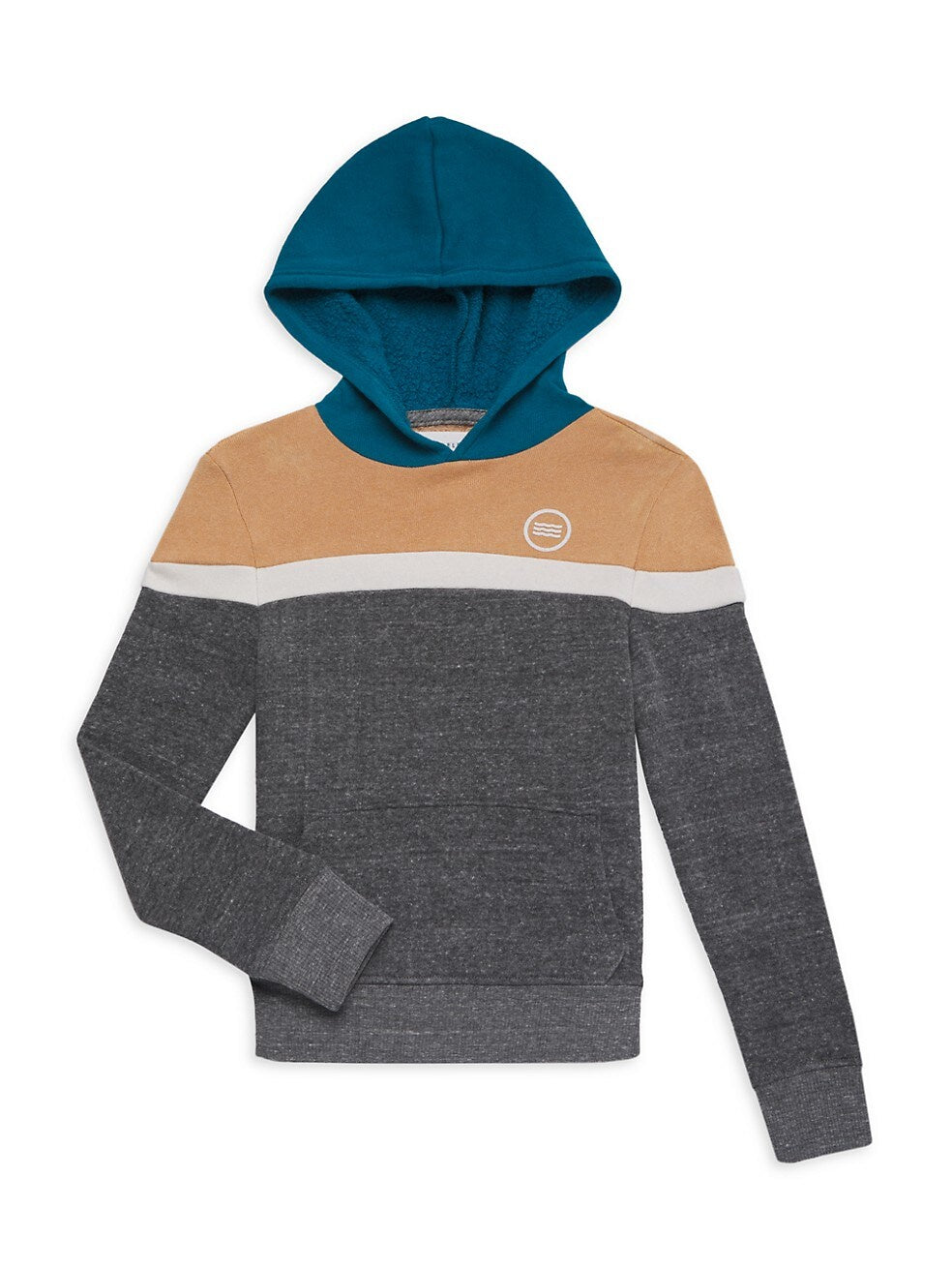 Sol Angeles - Color Block Pullover Hoodie - Heather