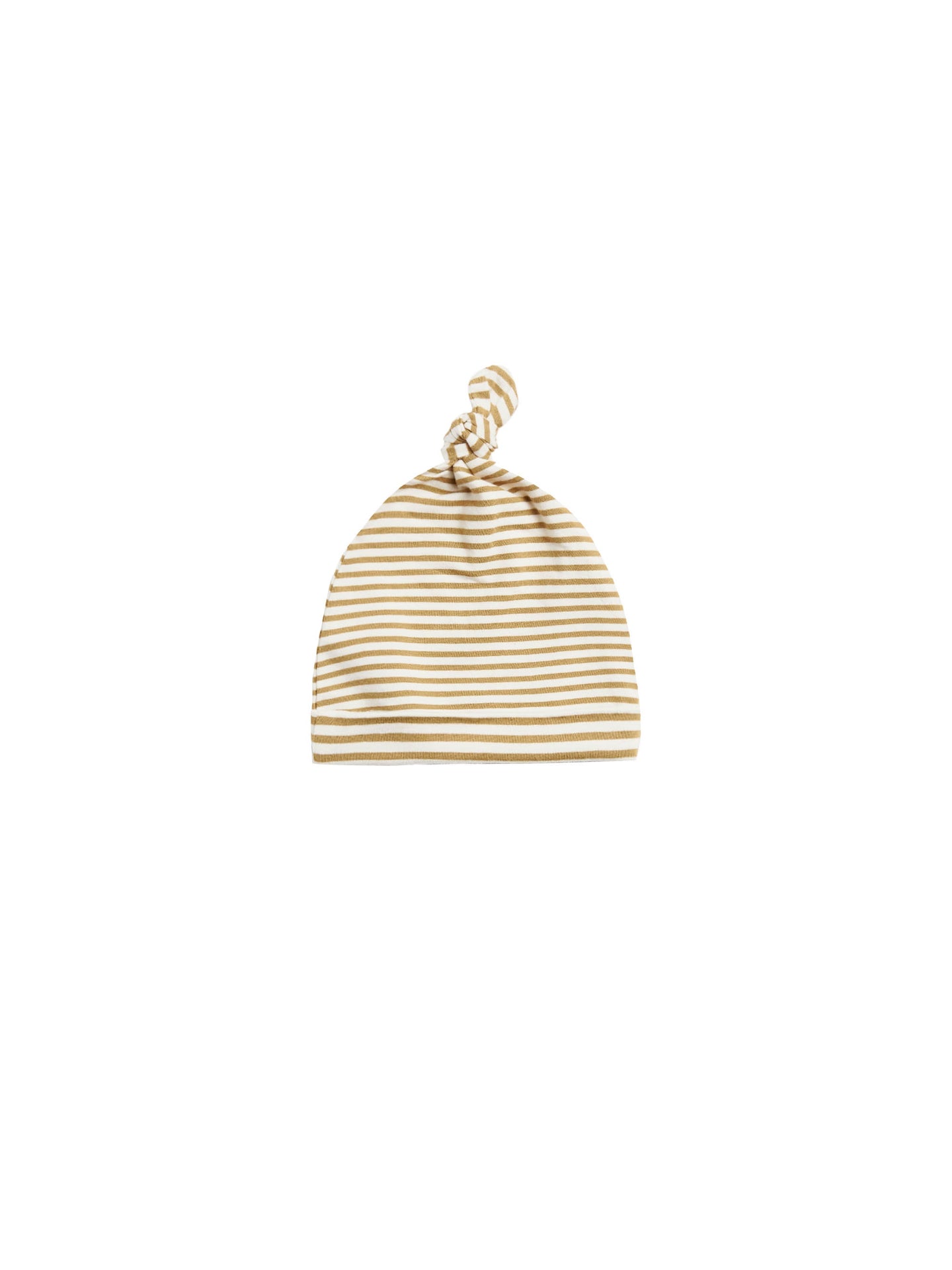 Quincy Mae - Knotted Baby Hat - Gold Stripe