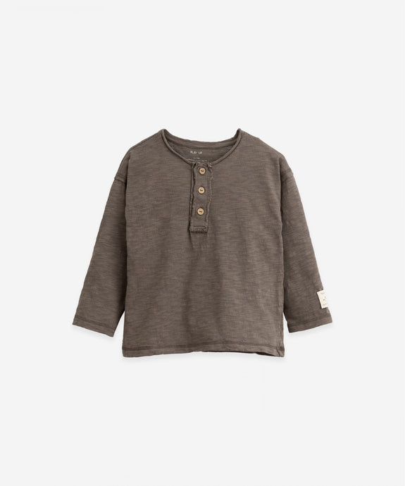 Play Up - Organic Cotton Henley LS Top - Pinha