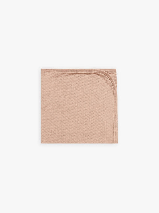 Quincy Mae - Organic Pointelle Baby Blanket - Petal