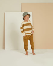 Load image into Gallery viewer, Rylee + Cru - Gold Stripe Terry Crewneck - Natural-Gold