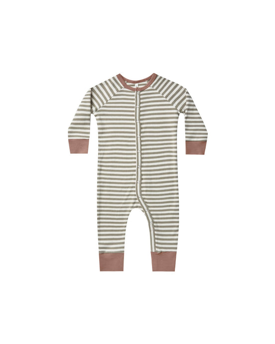 Rylee + Cru - Organic Holiday Stripe Long John - Holiday-Stripe