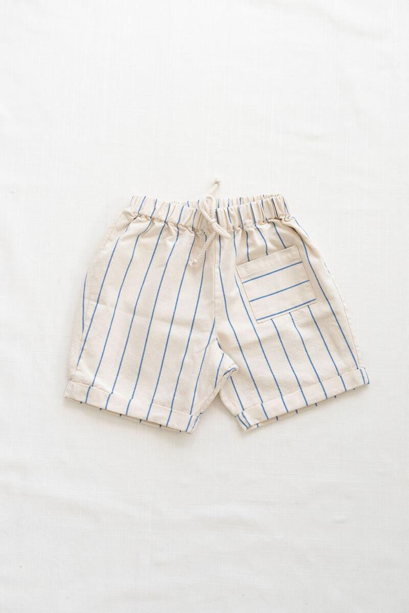 Fin & Vince - Organic Pocket Shorts - Blue Stripe
