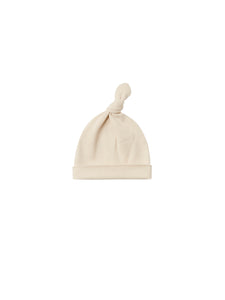 Knotted Baby Hat - Natural