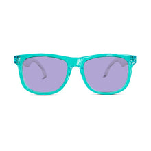 Load image into Gallery viewer, Fctry - Hipsterkid Wayfarers - Aqua, Polarized Orchid Lens 3-6