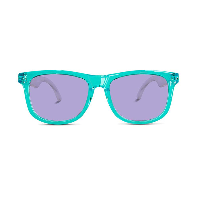 Fctry - Hipsterkid Wayfarers - Aqua, Polarized Orchid Lens 3-6