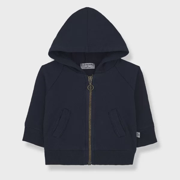 1 + in the family - Owen Hooded Jacket - Blue Notte