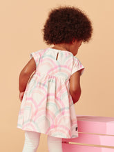 Load image into Gallery viewer, Tea Collection - Empire Baby Dress - Island Rainbow in Chalk