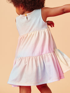 Tea Collection - Tiered Tank Baby Dress - Rainbow Gradient