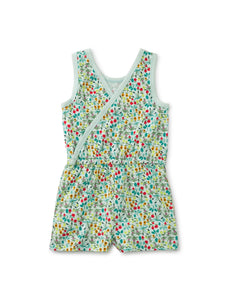 Tea Collection - Reversible Wrap Romper - Island Fruit in Green