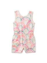 Load image into Gallery viewer, Tea Collection - Reversible Wrap Romper - Island Rainbow in Chalk