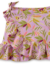 Load image into Gallery viewer, Tea Collection - Tie Wrap Skirt - Tropical Gardenia in Purple