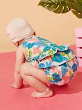 Load image into Gallery viewer, Tea Collection - Tiered Ruffle Baby Romper - Tropical Hibiscus