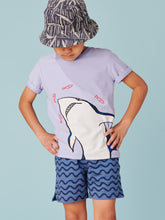 Load image into Gallery viewer, Tea Collection - Shark from Above Graphic Tee - Moonbeam