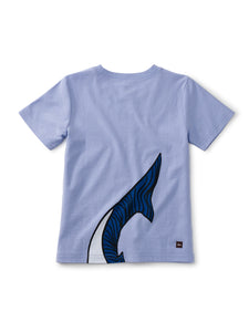 Tea Collection - Shark from Above Graphic Tee - Moonbeam