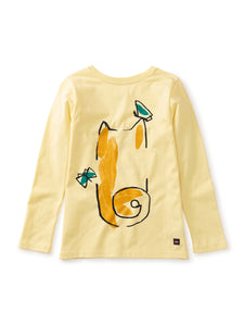 Tea Collection - Shiba Butterfly Graphic Tee - Banana