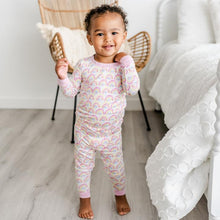 Load image into Gallery viewer, Little Sleepies - Pastel Rainbows Bamboo Viscose Two-Piece Pajama Set
