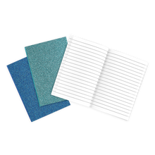 Load image into Gallery viewer, Oh My Glitter! Notebooks: Aquamarine &amp; Saphire Set of 3