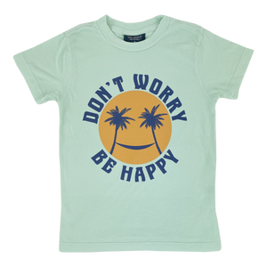 Tiny Whales - Don't Worry S/S Tee - Seafoam