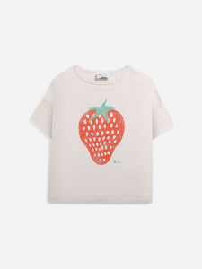 BOBO CHOSES - Strawberry Short Sleeve Tee - Offwhite