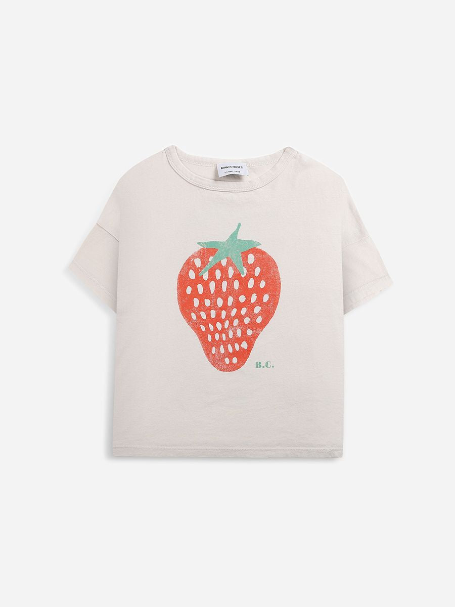 BOBO CHOSES - Strawberry Short Sleeve Tee - Offwhite