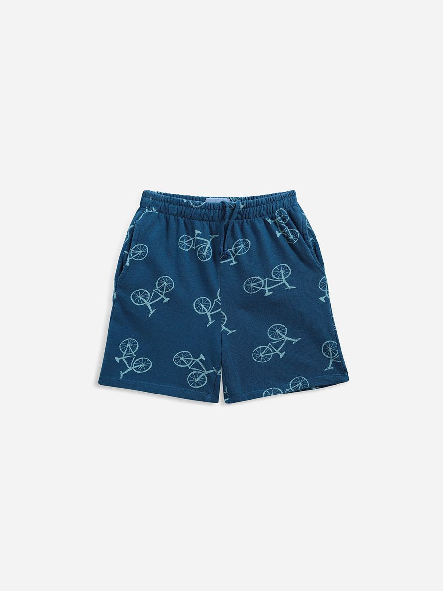 BOBO CHOSES - Bicycle All Over Bermuda Shorts - Prussian Blue