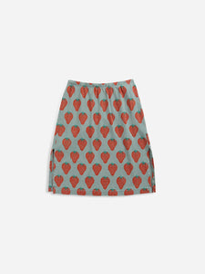 BOBO CHOSES - Strawberry All Over Midi Skirt - Jade Green