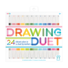 Load image into Gallery viewer, Drawing Duet Dbl Ended Markers -Set of 12 / 24 Colors