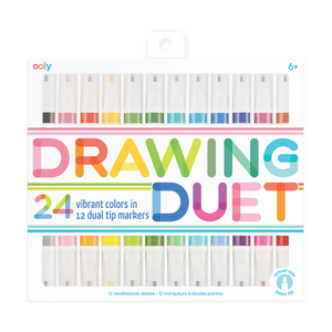 Drawing Duet Dbl Ended Markers -Set of 12 / 24 Colors