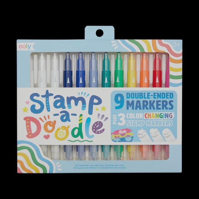 Ooly - Stamp-A-Doodle Double-Ended Markers - Set of 12