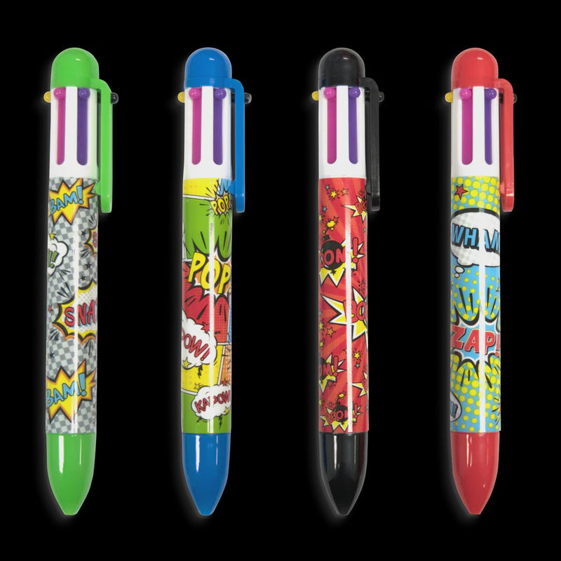 Ooly - Comic Attack 6 Click Pen Assorted