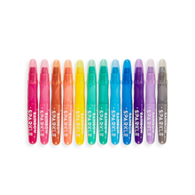 Load image into Gallery viewer, Rainbow Sparkle Metallic Watercolor Gel Crayons - Set of 12