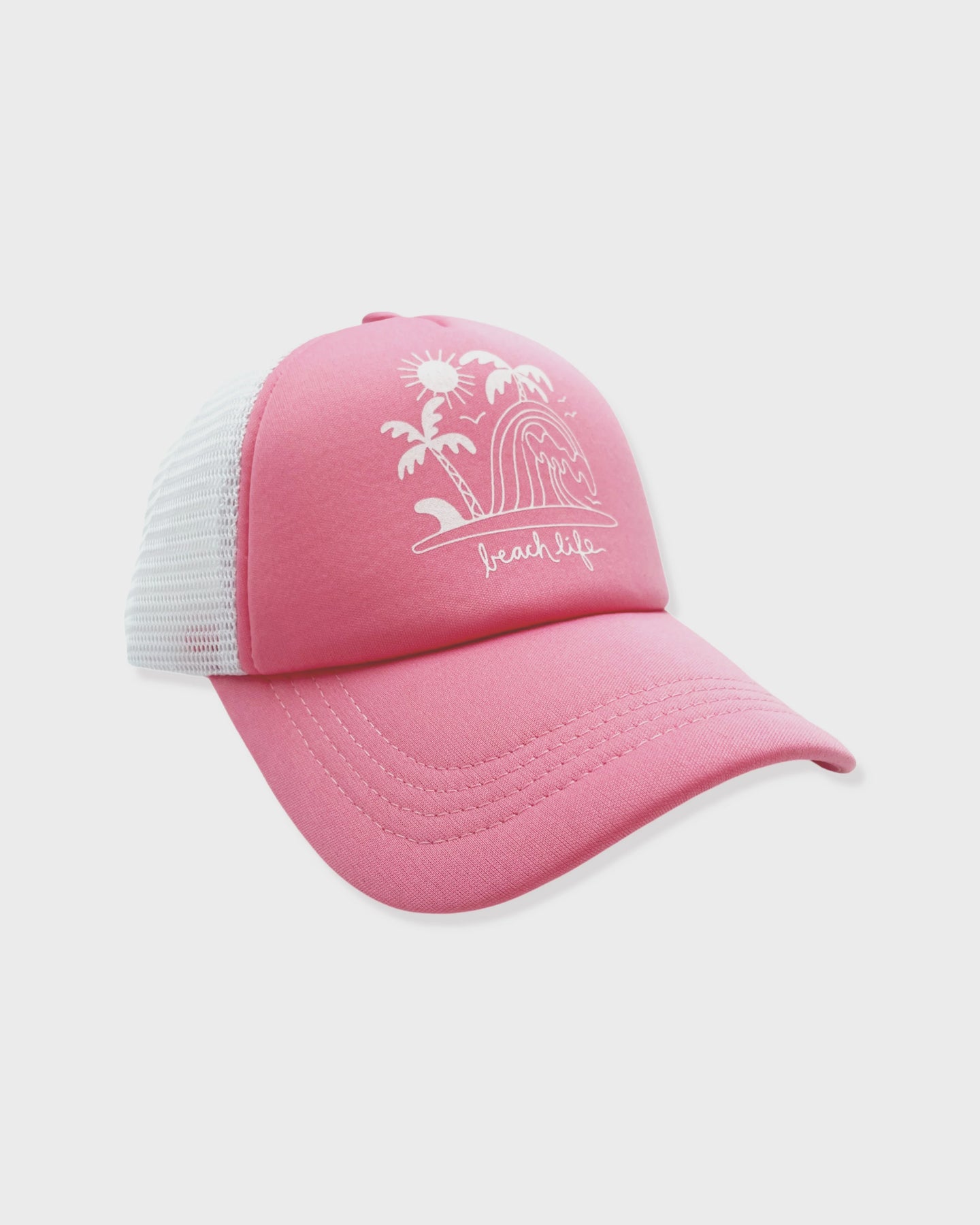 Feather 4 Arrow - Beach Life Trucker Hat/ Flamingo Pink