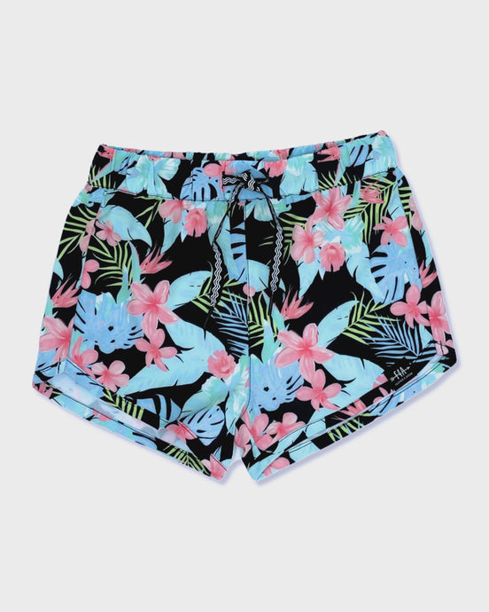 feather 4 Arrow -  Castaway Swim Short /Paradise/Black