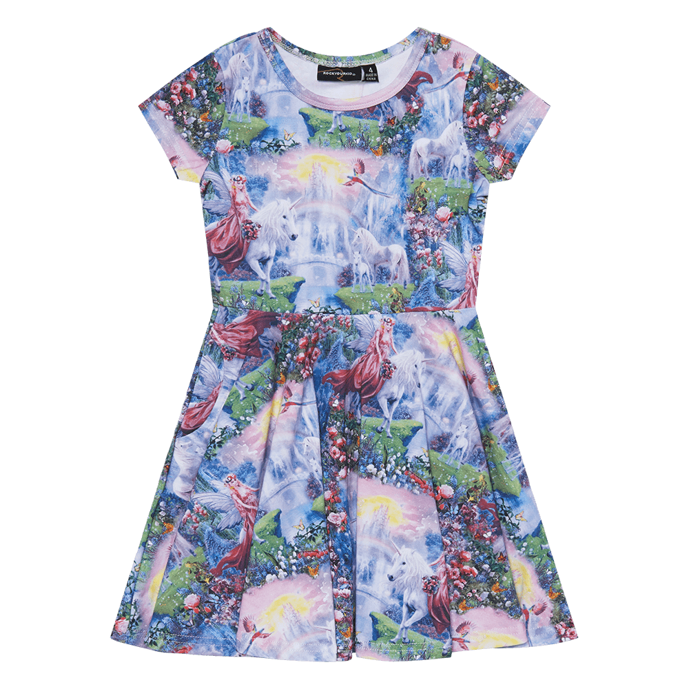 Fairyland Waisted Dress - Multicolored