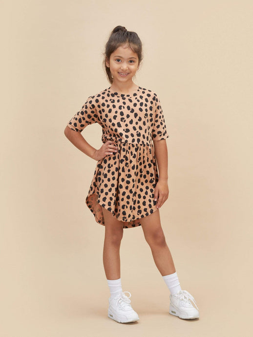 Huxbaby - Organic Animal Swirl Dress - Toast