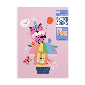 Ooly - Doodle Pad Duo Sketchbooks: Safari Party Set of 2