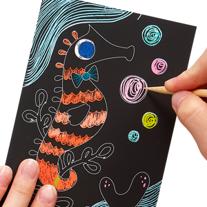Ooly - Mini Scratch & Scribble Art Kit - Friendly Fish