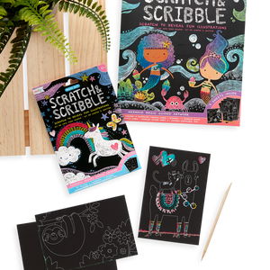 Ooly - Mini Scratch & Scribble Art Kit: Funtastic Friends