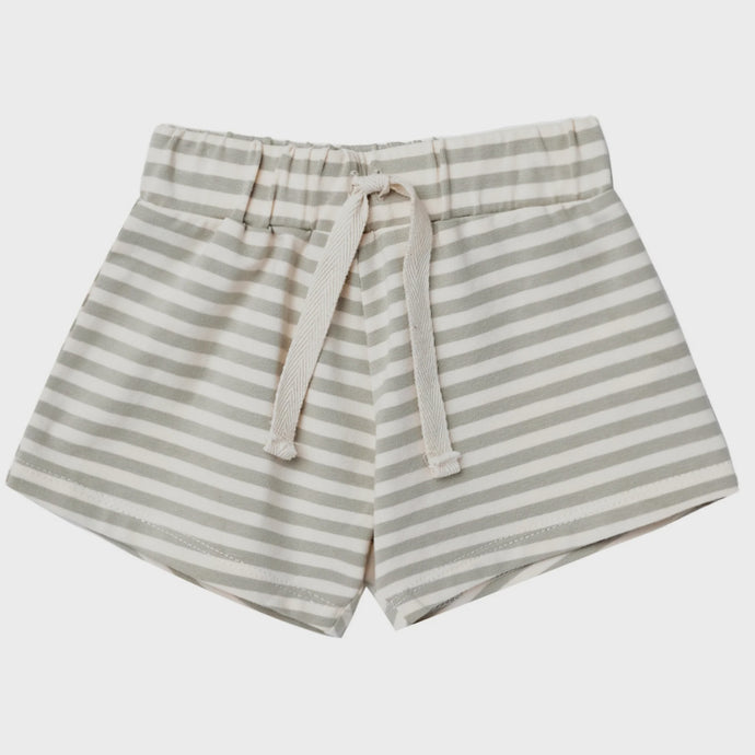 Quincy Mae - Jersey Short - Pistachio Stripe