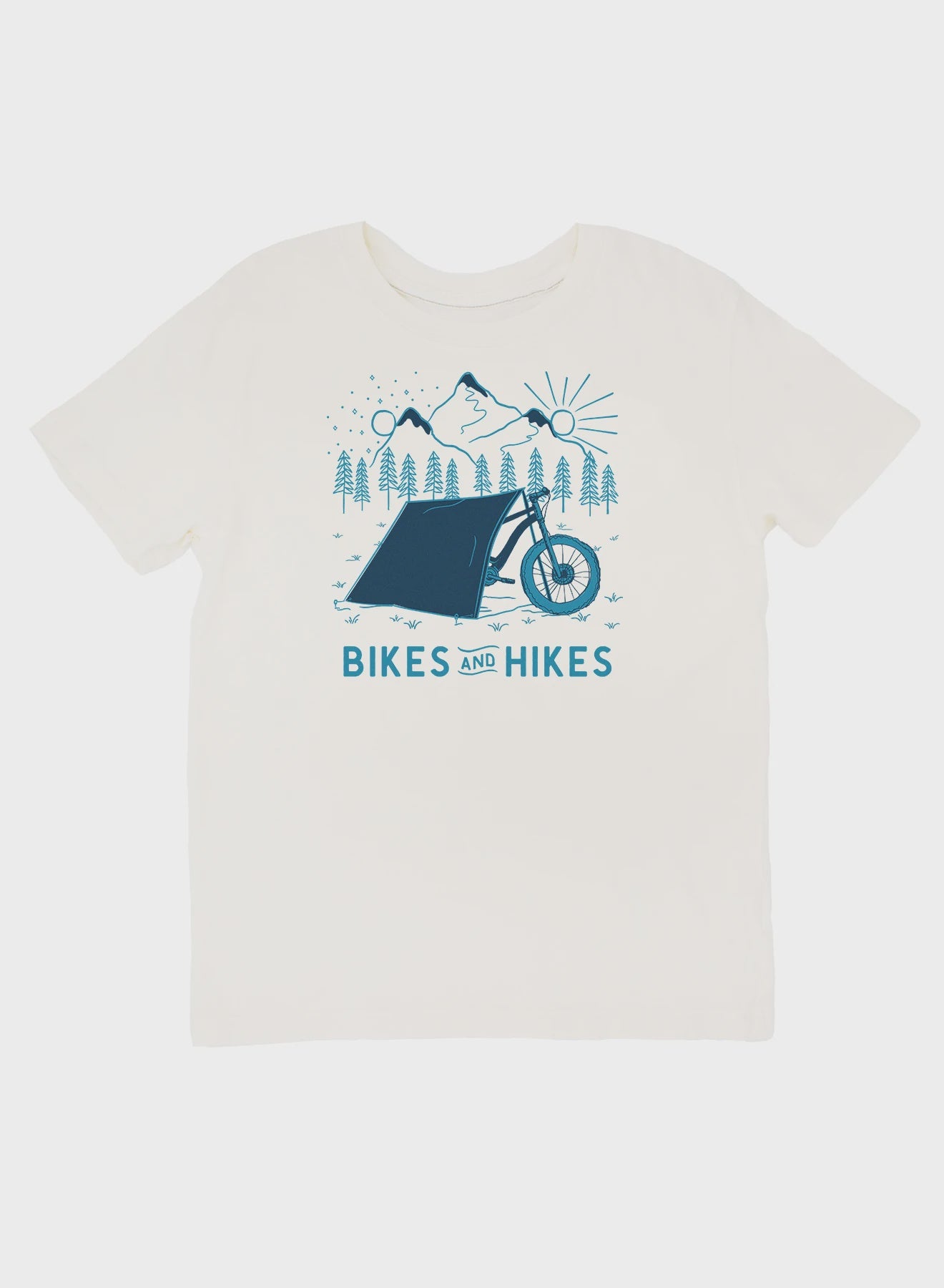 Feather 4 Arrow - Bikes and Hikes Vintage Tee - White