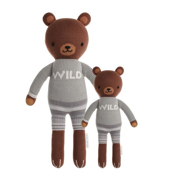Cuddle + Kind - Oliver the Brown Bear Hand Knit Doll - Little 13