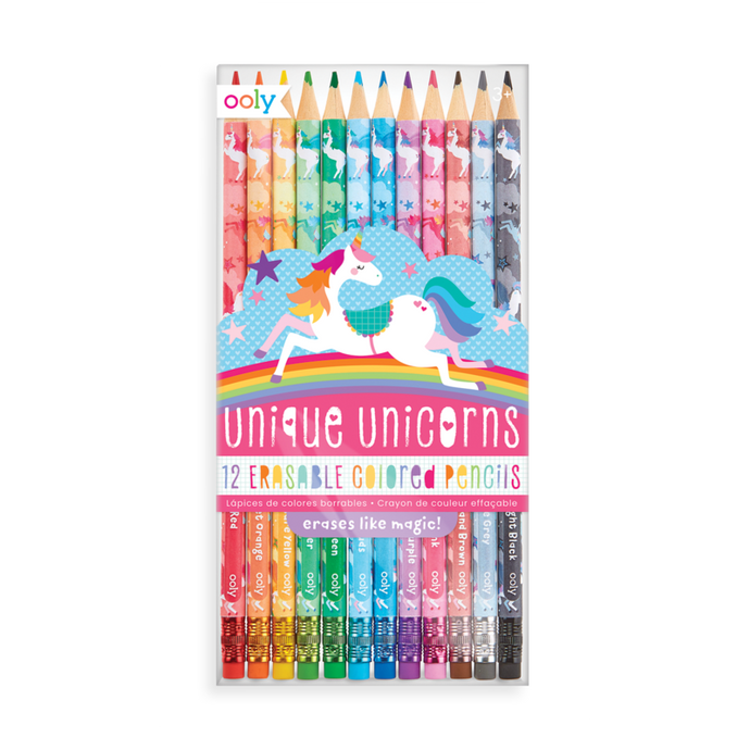 Ooly - Unique Unicorns Erasable Colored Pencils - Set of 12