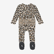 Load image into Gallery viewer, Posh Peanut - Lana Leopard Tan - Footie Ruffled Zippered One Piece