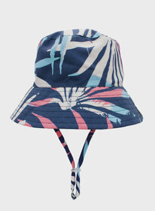 Feather 4 Arrow - Suns Out Reversible Bucket Hat - Palm Days/Navy