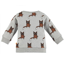 Load image into Gallery viewer, Babyface - Organic Raccoons Baby Sweatshirt - Grey Melee